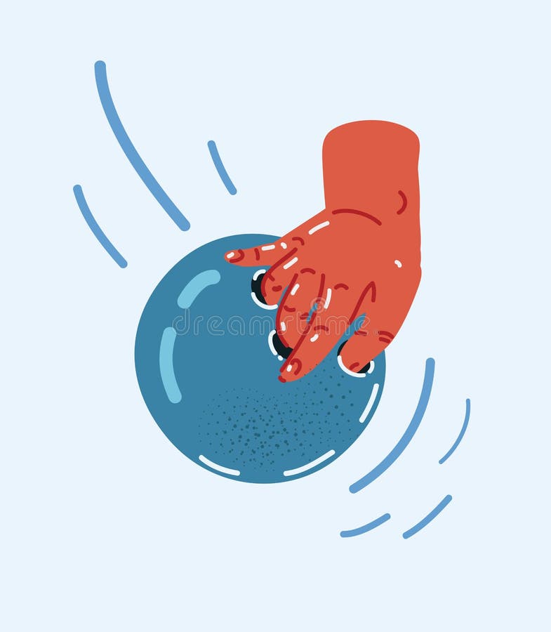 Vector Illustration of Hand Throwing Ball Stock Vector Illustration