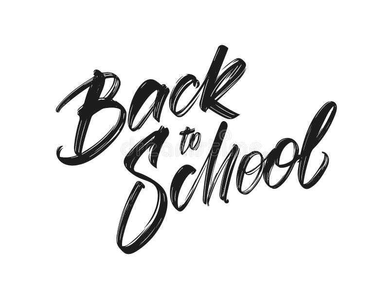 Back To School Calligraphic Design. Hand Drawn Vector Lettering Of Phrase  Back To School. School Sale Black Lettering Isolated On White Background.  Royalty Free SVG, Cliparts, Vectors, and Stock Illustration. Image 66481910.