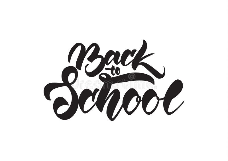 Back To School Calligraphic Design. Hand Drawn Vector Lettering Of Phrase  Back To School. School Sale Black Lettering Isolated On White Background.  Royalty Free SVG, Cliparts, Vectors, and Stock Illustration. Image 66481910.