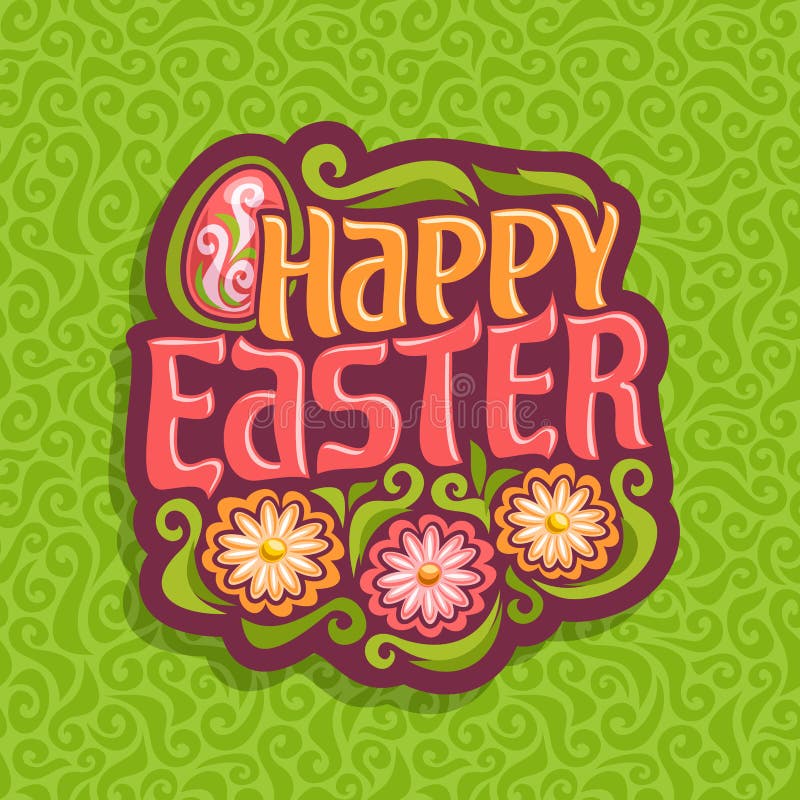 Vector illustration on happy Easter theme