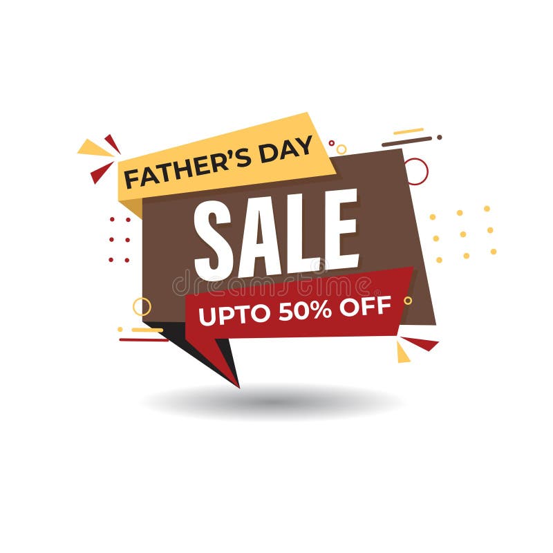 Vector Illustration for Happy Father`s Day Sale Banner. Stock Vector