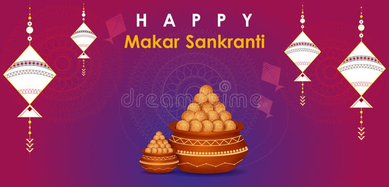 Happy Makar Sankranti Holiday India Festival Background Stock Photo - Image  of sankranti, design: 207924302