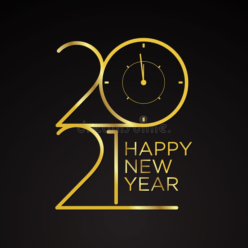 Vector Illustration Happy New Year 202 Luxury and Classic Style Stock