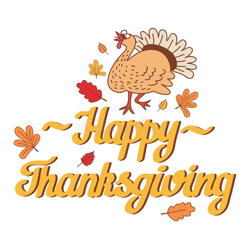 Vector Illustration of a Happy Thanksgiving Celebration Design Stock ...