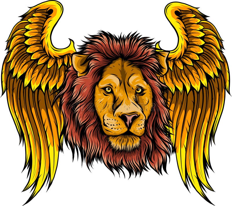 Lion Head Winged Insignia Stock Illustrations – 54 Lion Head Winged ...