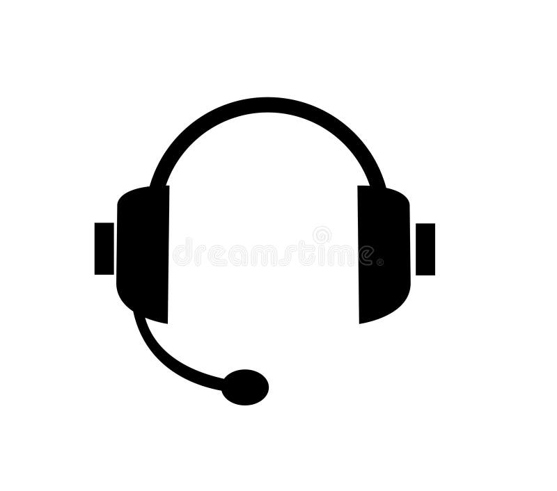 Headphone Icon. Headphones with Sound Wave Icon Isolated, Minimal Design Stock Illustration