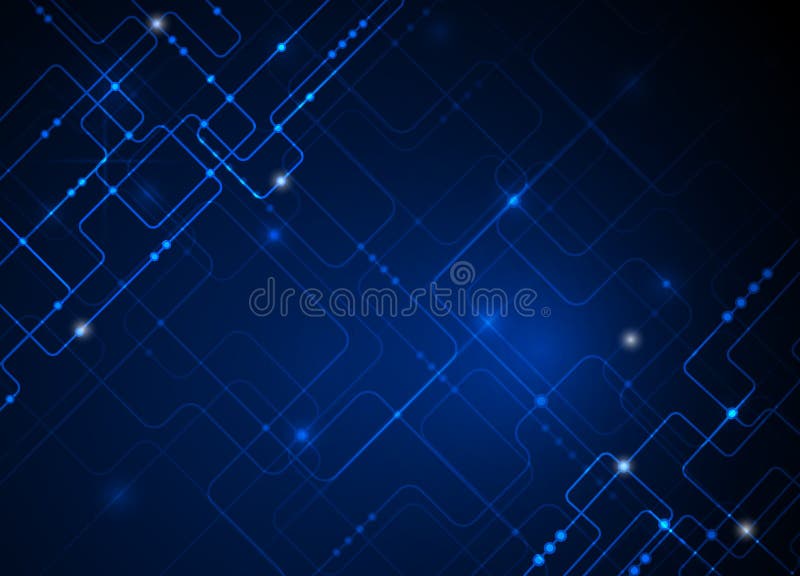 Vector illustration hi-tech blue abstract technology background royalty free illustration