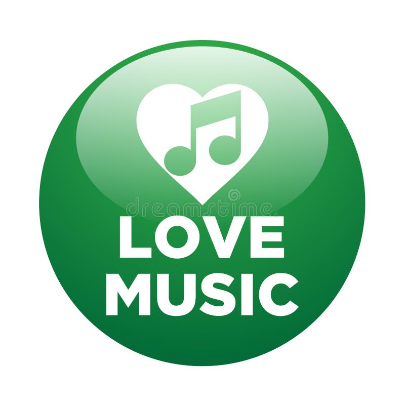 Love Music Heart Musical Notes Symbols Background Stock Illustrations