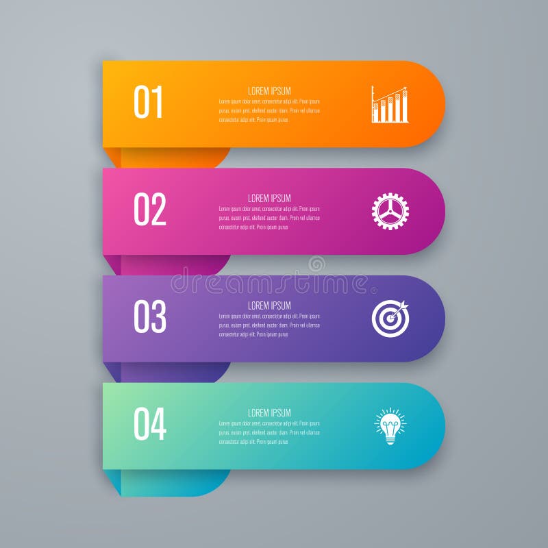 Vector illustration infographics four options stock illustration Vector illustration infographics four options stock illustration