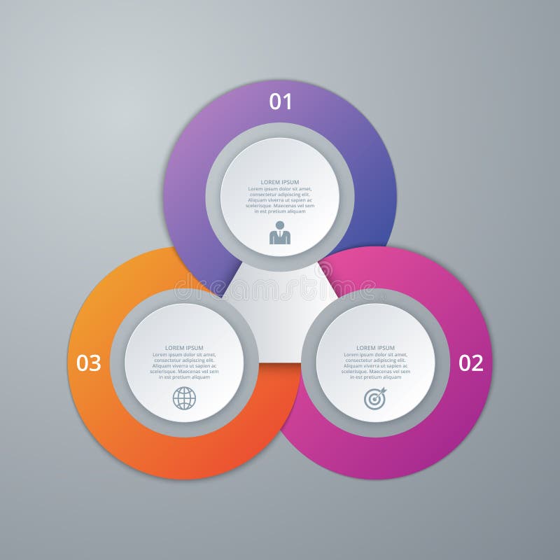 Vector illustration infographics three options royalty free illustration