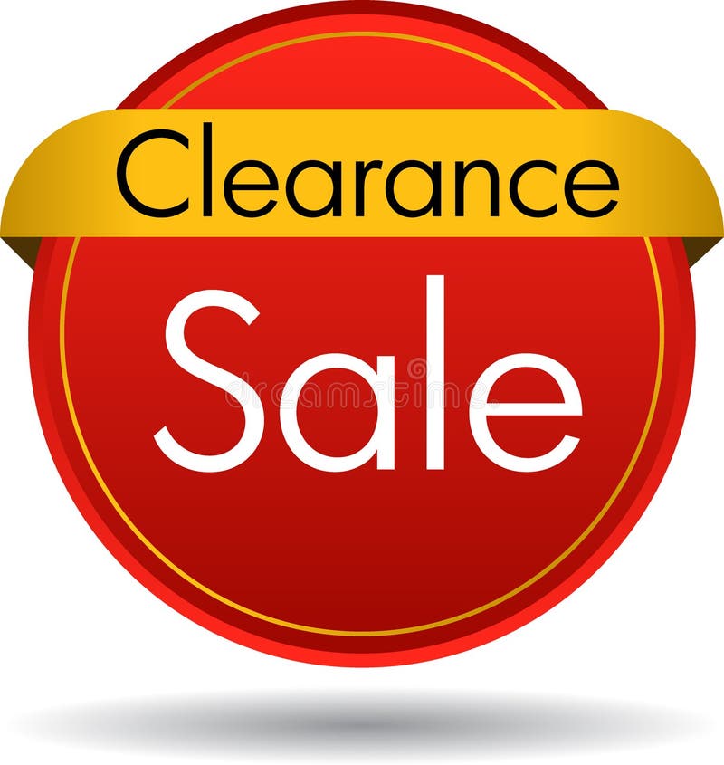 Clearance sale sign circular Royalty Free Vector Image