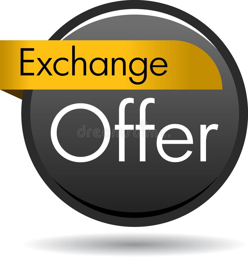 Exchange offer button stock vector. Illustration of background 120147156