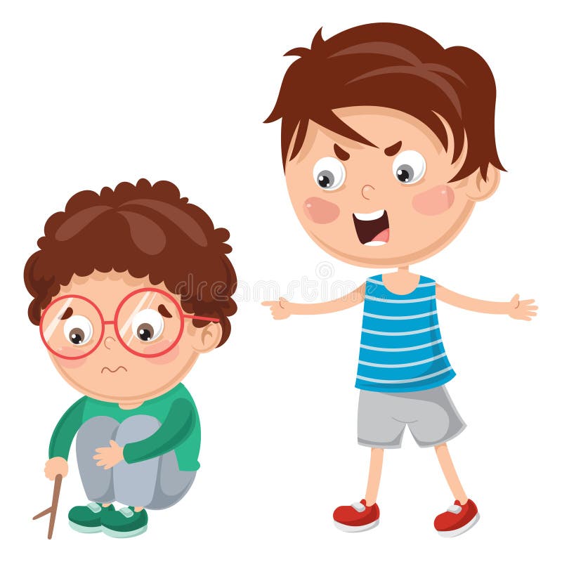 Vector Illustration Of Kid Shouting His Friend vector illustration Vector Illustration Of Kid Shouting His Friend vector illustration