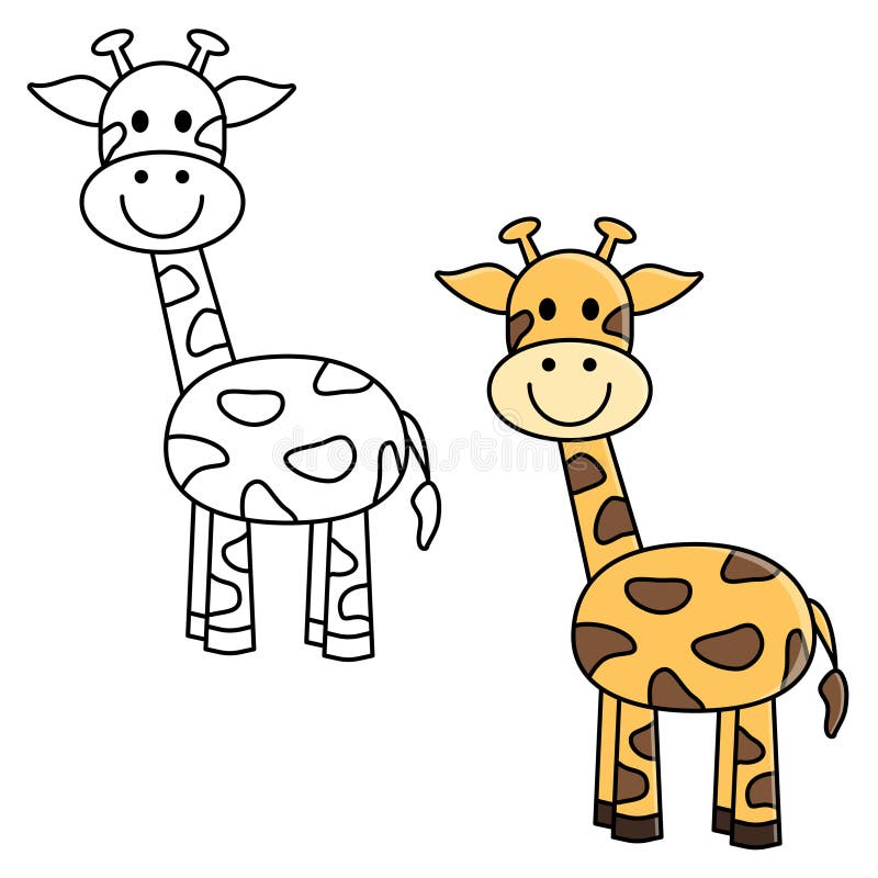 Premium Vector  Coloring book or coloring page for kids giraffe vector  clipart nature background