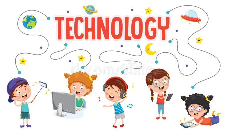 Kids Technology Stock Illustrations – 10,259 Kids Technology Stock ...