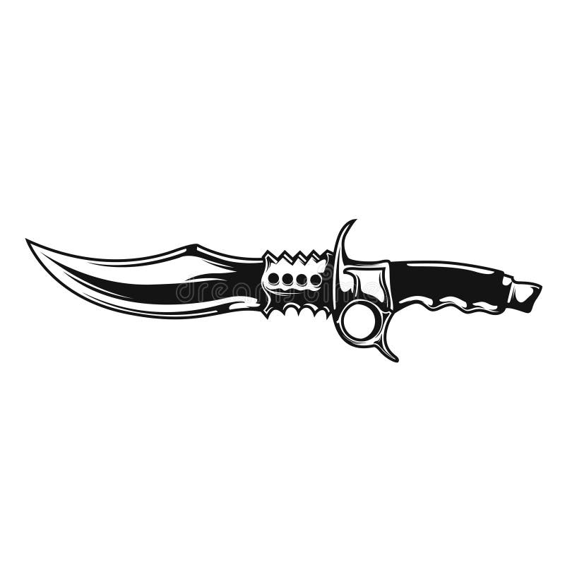 Vector Illustration of Knife Blade Stock Vector - Illustration of fight,  background: 84957108