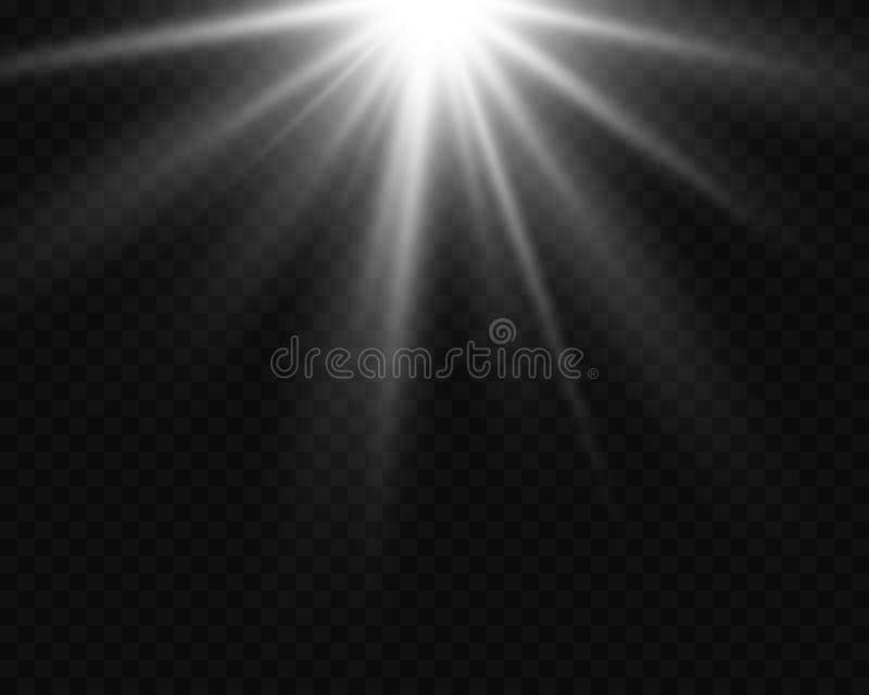 Vector Illustration Light Effect Decoration with Ray. Bright Star Stock Illustration
