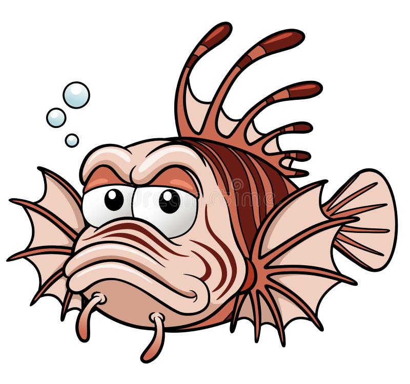 Download Lionfish cartoon stock vector. Illustration of poisonous - 30094020