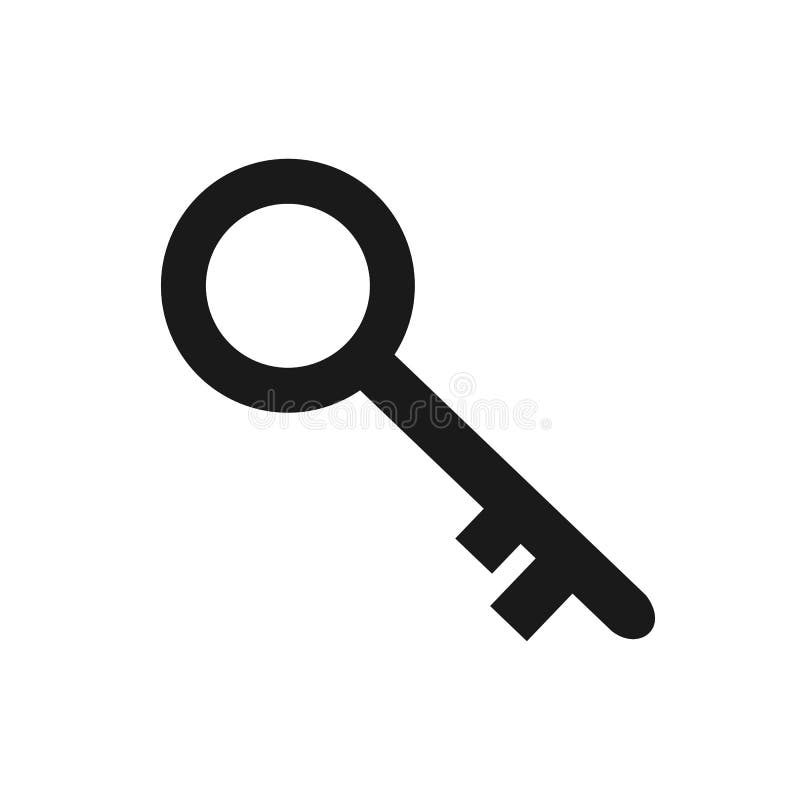 Vector illustration, lock key icon. Isolated. vector illustration