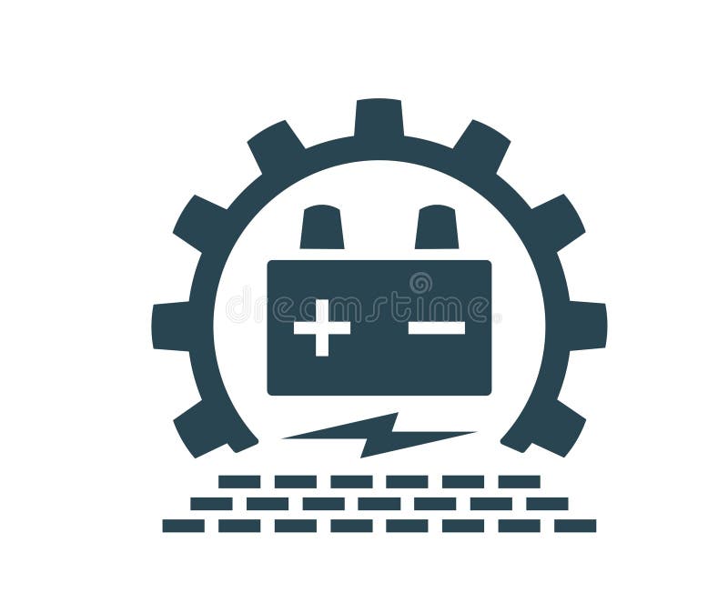 Vector Illustration, Logo, Car Battery Icon. Stock Vector