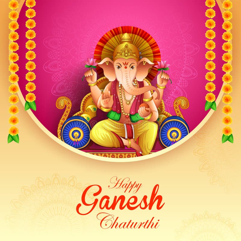 Lord Ganapati for Happy Ganesh Chaturthi Festival Religious Banner ...