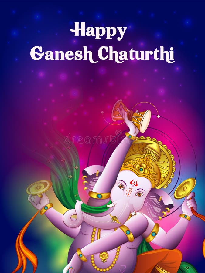 Lord Ganapati for Happy Ganesh Chaturthi Festival Religious Banner  Background Stock Vector - Illustration of ethnic, diwali: 228962356