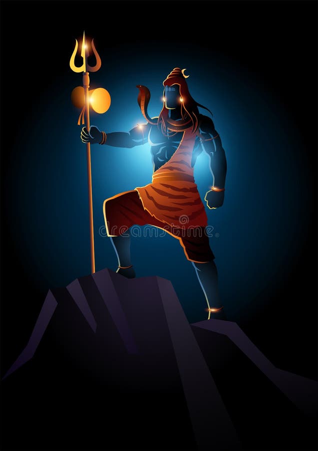 Lord Shiva on Dark Background Stock Vector - Illustration of figure,  mahashivaratri: 199438882