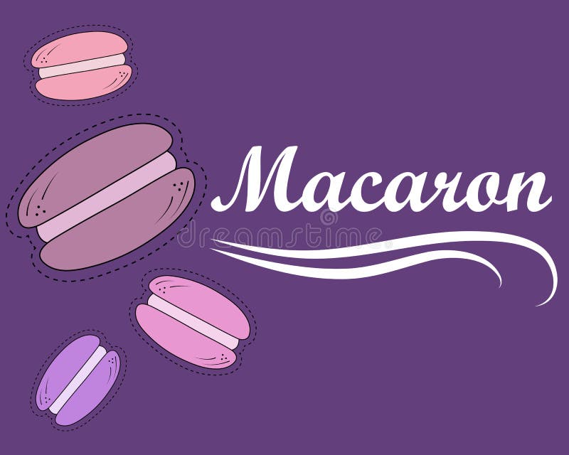 Vector illustration with macarons. stock illustration Vector illustration with macarons. stock illustration