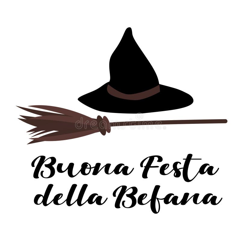 Buona Befana - Italian translation - Happy Befana - lettering decorated  with stars and comet symbols. Cute Witch Befana tradition Christmas  Epiphany character in Italy flying on broomstick 4363710 Vector Art at  Vecteezy