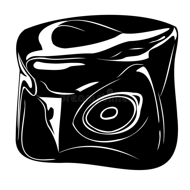 Formă de bijuterie malachită naturală netratată. vector illustration