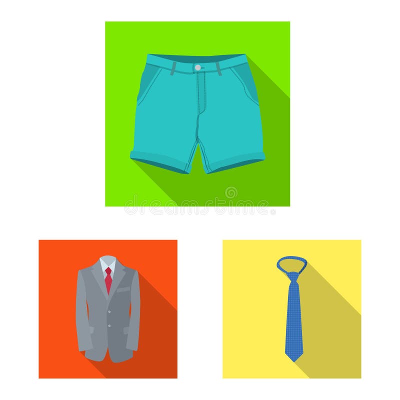 Vector Illustration of Man and Clothing Icon. Set of Man and Wear ...