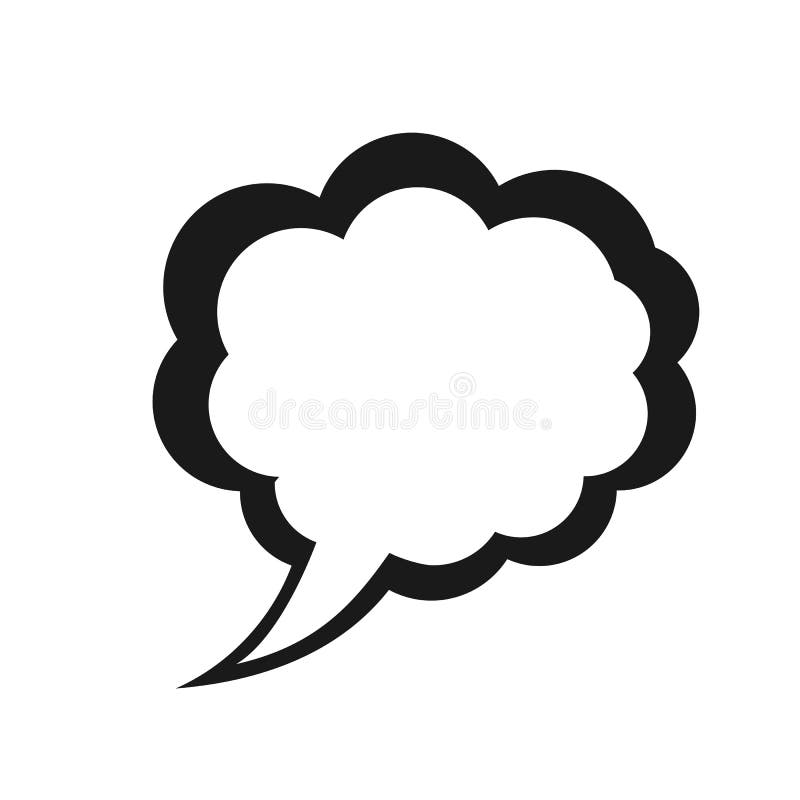 Vector illustration, message icon, chat in the form of a cloud. Isolated. royalty free illustration