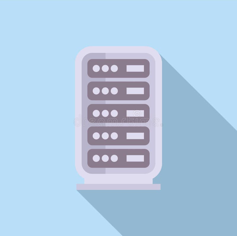 Flat design data server icon royalty free illustration