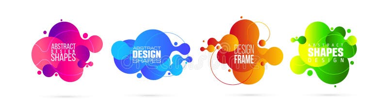 Vector illustration. modern organic liquid. graphic frame design for text.