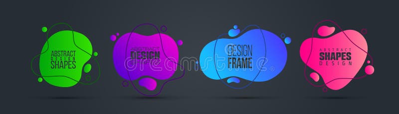 Vector illustration. modern organic liquid. graphic frame design for text. royalty free illustration