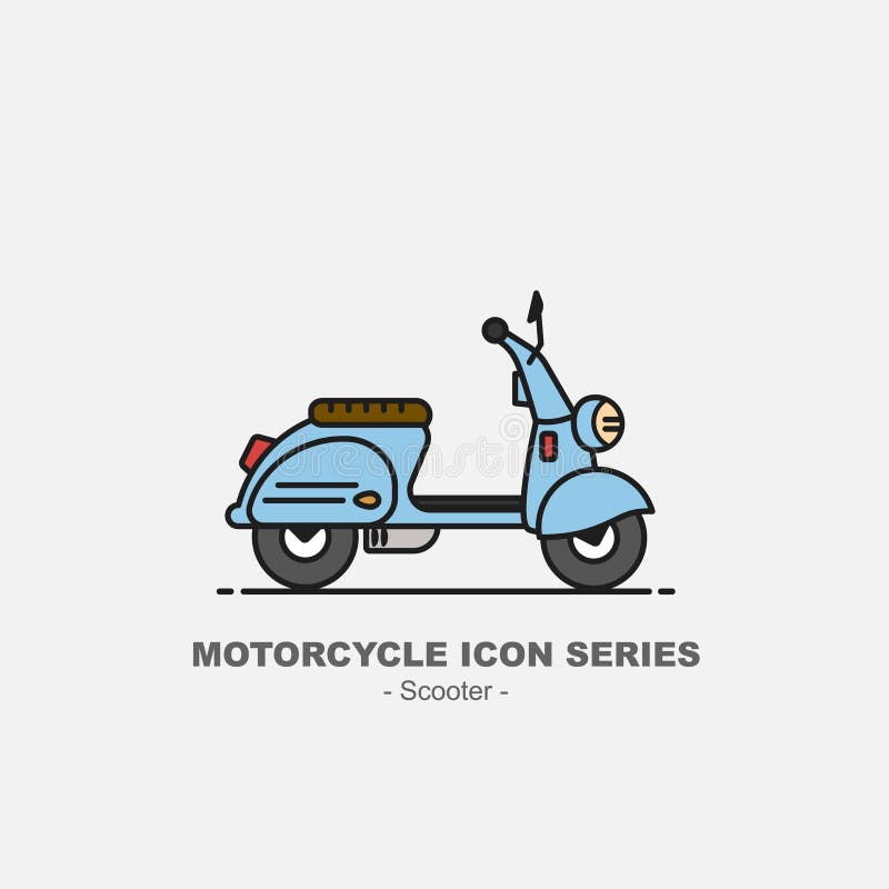 Vector motorcycle icon series scooter. Vector illustration of motorcycle icon series. - Additional format EPS10 - Separate layers for easy editing For different versions of set please check my portfolio.