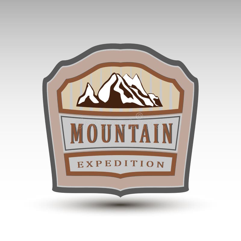 The Mountain Expedition Logo Stock Vector Illustration of template