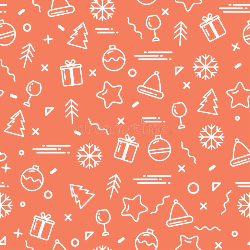 Vector illustration new year display seamless background. stock illustration Vector illustration new year display seamless background. stock illustration