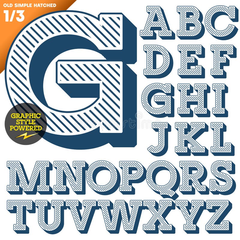 Vector Illustration of an Old Fashioned Alphabet Stock Vector