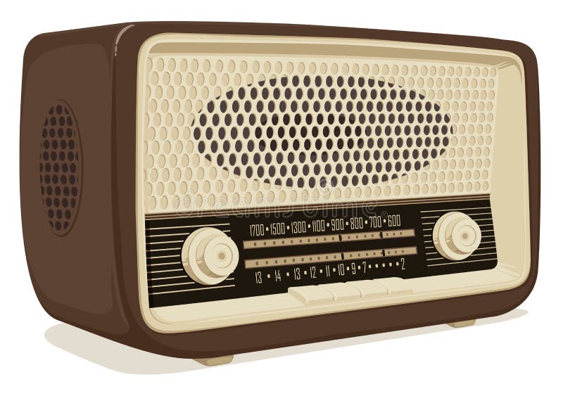 Old radio vintage retro symbol Royalty Free Vector Image