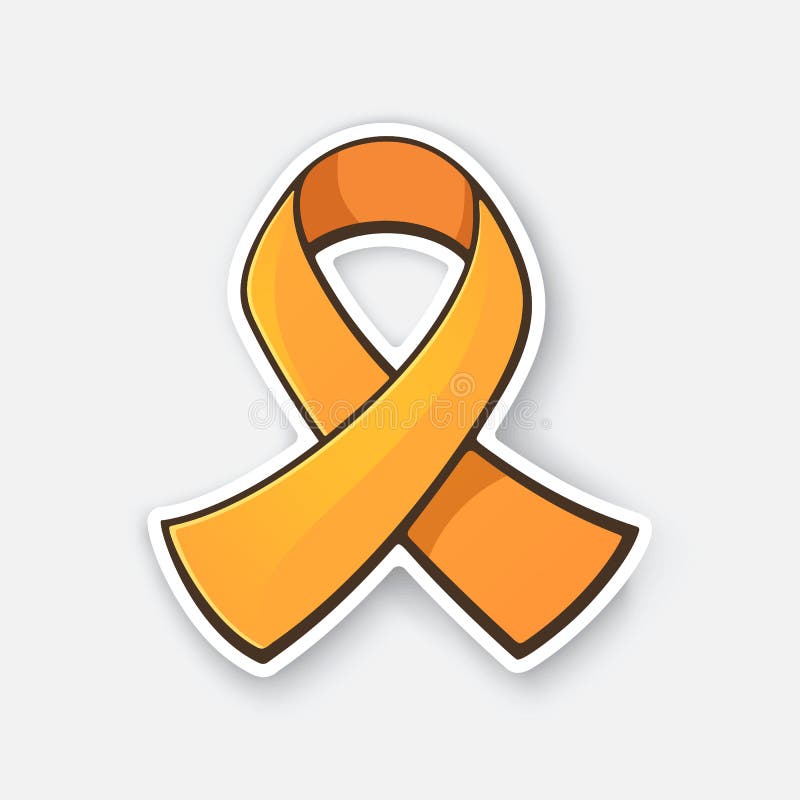 Orange ribbon leukemia awareness multiple sclerosis awareness