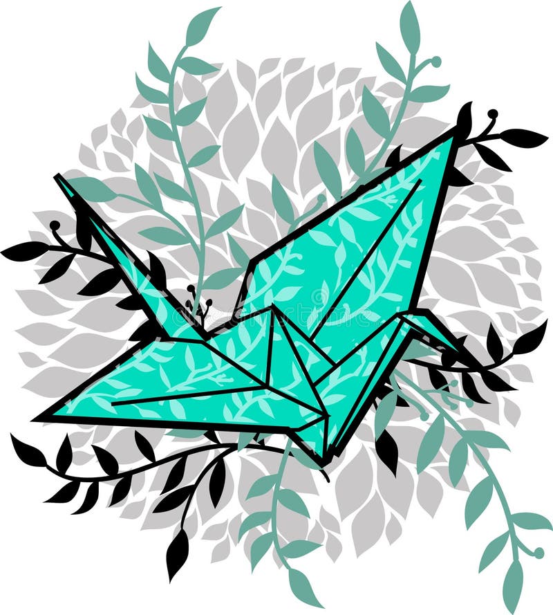 Origami Crane stock vector. Illustration of japanese 27733421