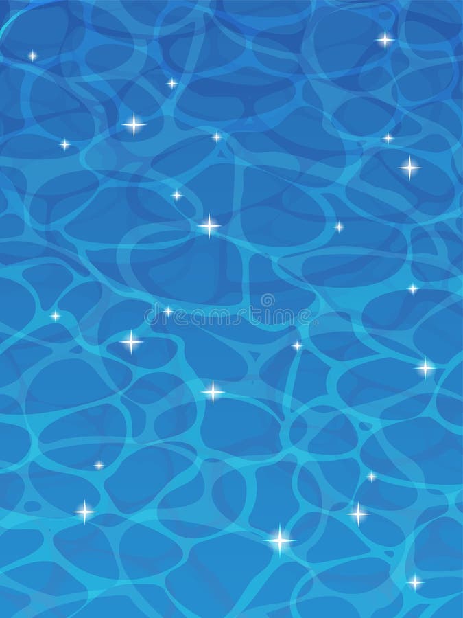 Vector Pool or Ocean Water Caustic Texture Background Stock Vector
