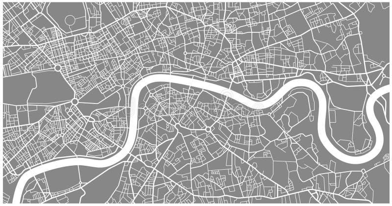 Vector illustration outline of London city map vector illustration