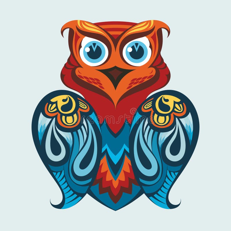 Vector illustration of an owl