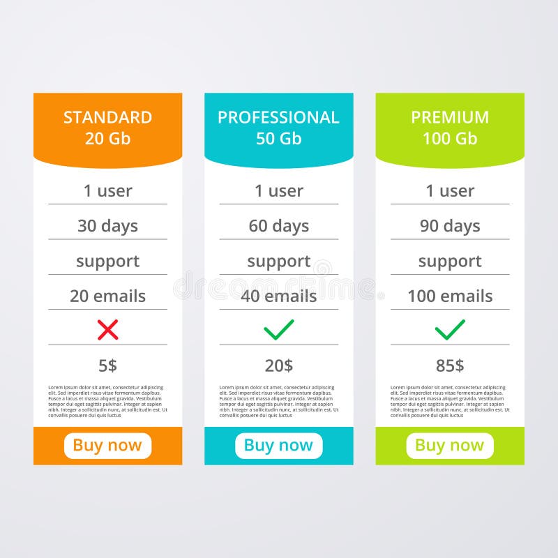Vector illustration of a pattern of Internet tariffs vector illustration