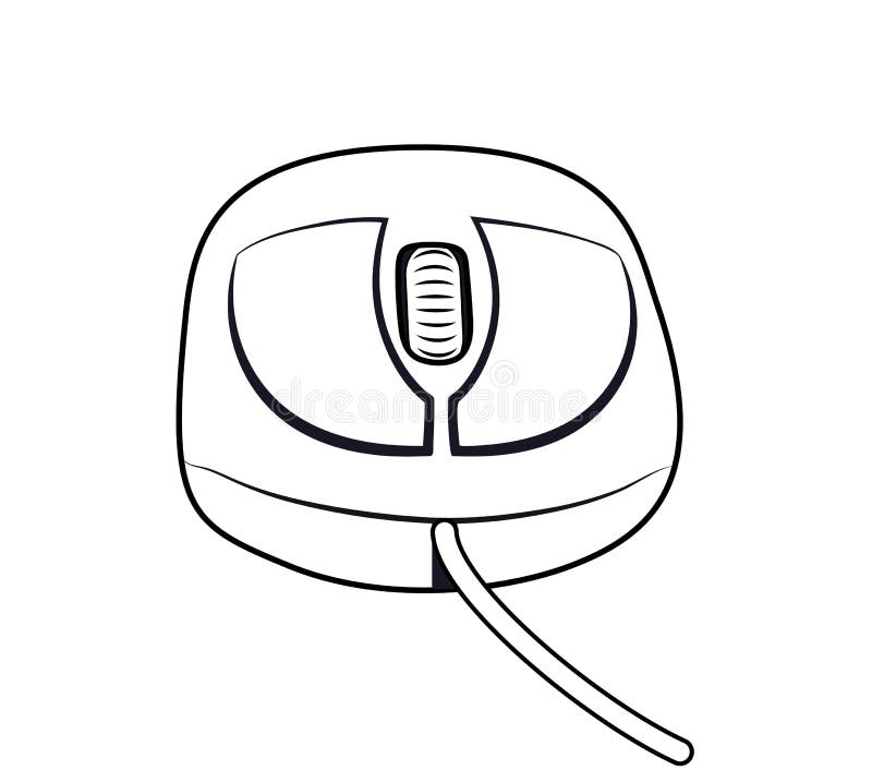 Vector Illustration of Pc Mouse Stock Vector - Illustration of adapter