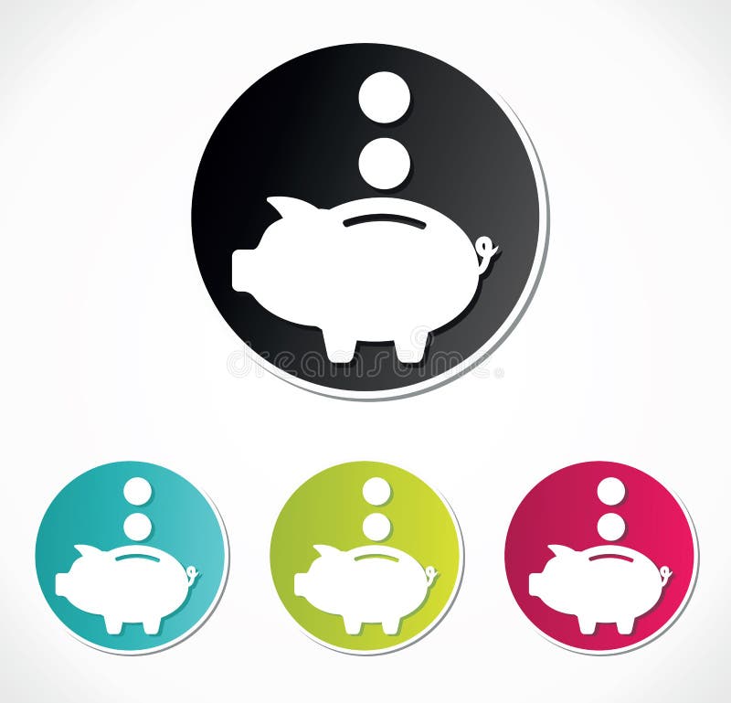 Piggy bank icon royalty free illustration