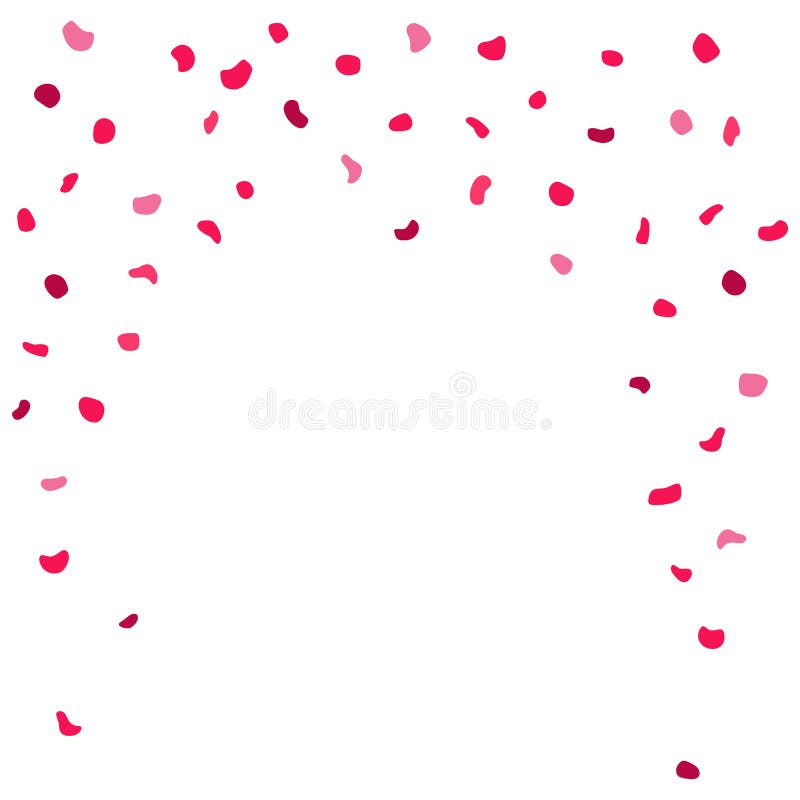 Red and pink roses petals are falling down Stock Vector Image
