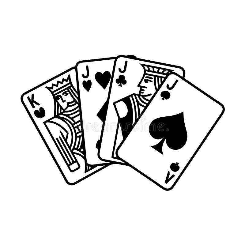 Vector Illustration of Playing Cards with King and Jacks Design for Gaming Concepts royalty free illustration
